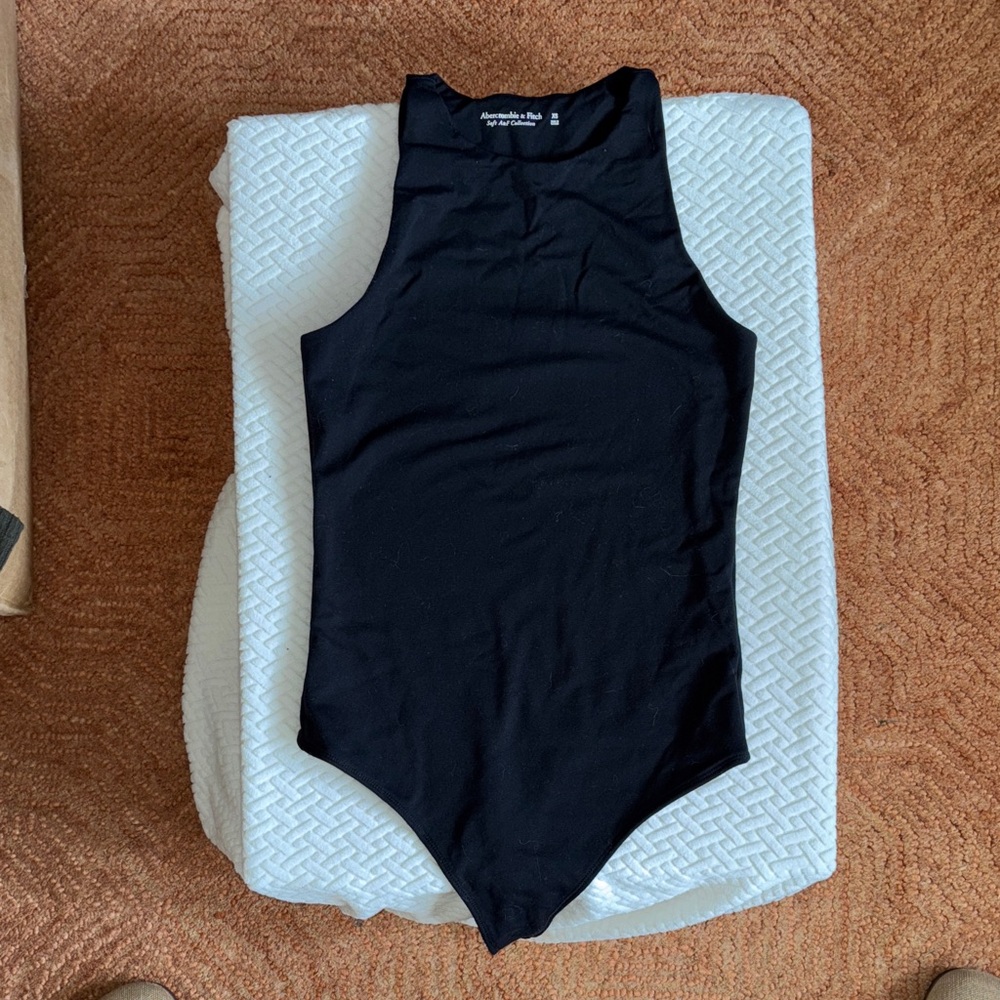 Abercrombie Black super soft Leo/Bodysuit
